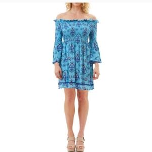 Amita Naithani Smocked off Shoulder dress Size S